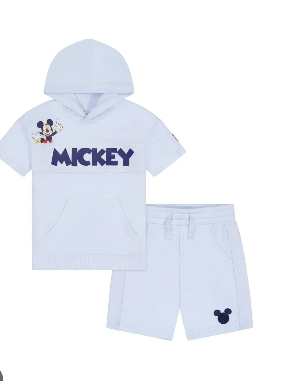 Disney Mickey Mouse Toddler Boy Blue Knit Short Set Size 2T NTW